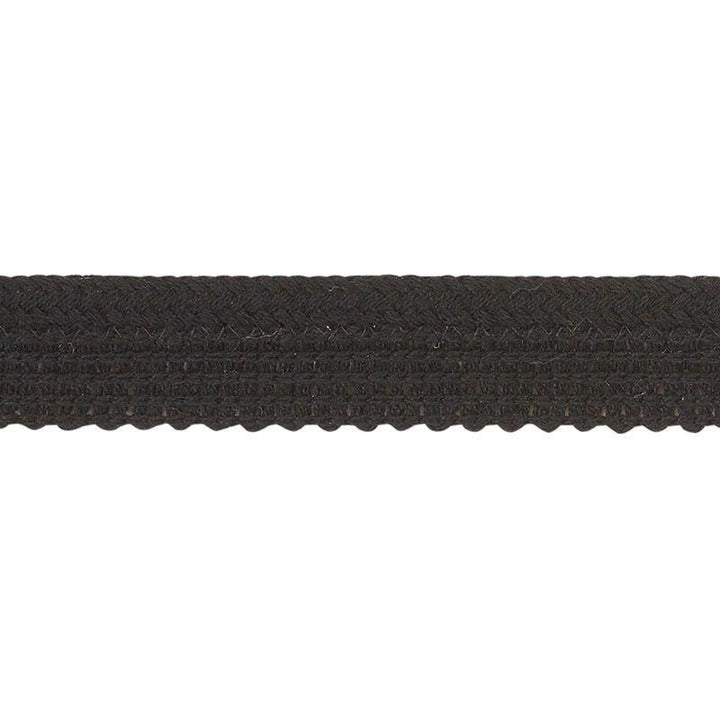 Eubie Lip Cord Indoor/Outdoor Black 72426 by Schumacher Trim Indoor-Outdoor Trims - Fabric Carolina -