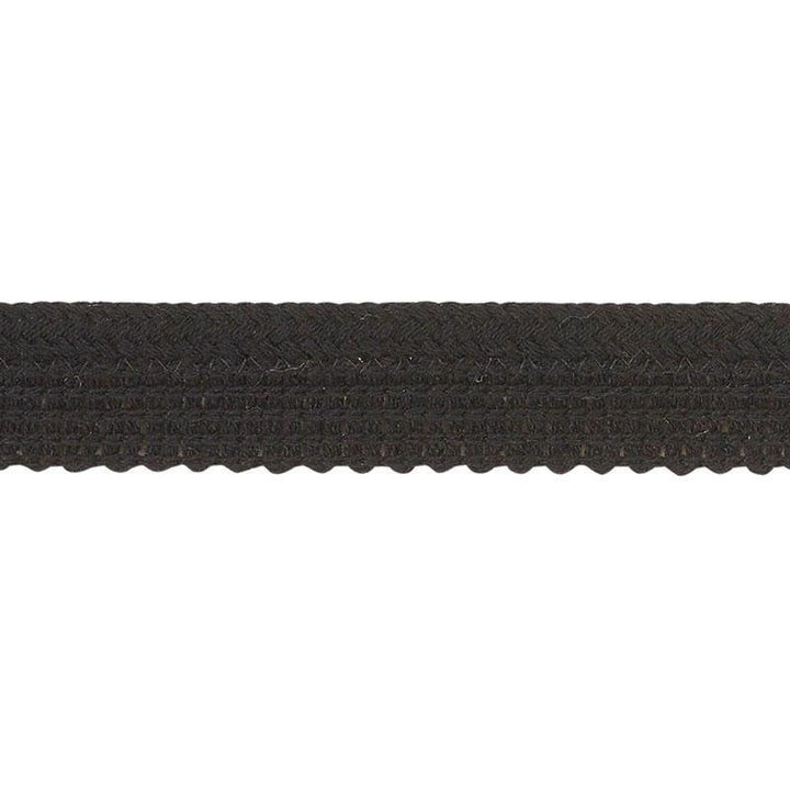 Eubie Lip Cord Indoor/Outdoor Black 72426 by Schumacher Designer Trim Indoor-Outdoor Trims - Swanky Fabrics -