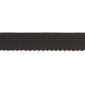 Eubie Lip Cord Indoor/Outdoor Black 72426 by Schumacher Trim