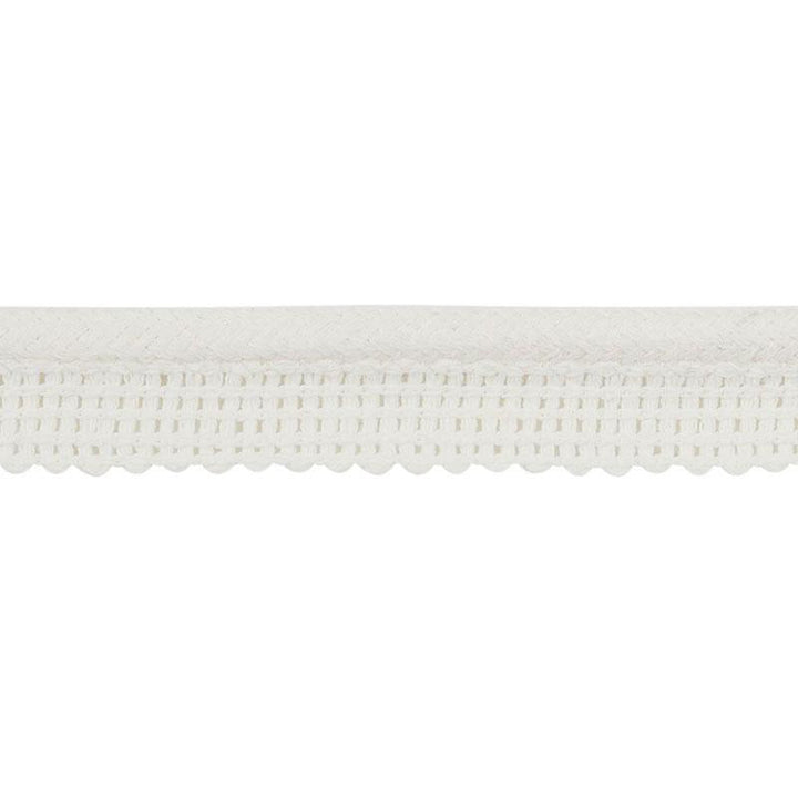 Eubie Lip Cord Indoor/Outdoor White 72420 by Schumacher Trim Indoor-Outdoor Trims - Fabric Carolina -