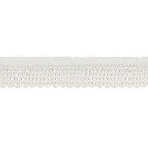 Eubie Lip Cord Indoor/Outdoor White 72420 by Schumacher Trim
