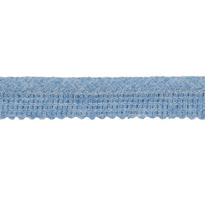 Eubie Lip Cord Indoor/Outdoor Blue 72422 by Schumacher Trim