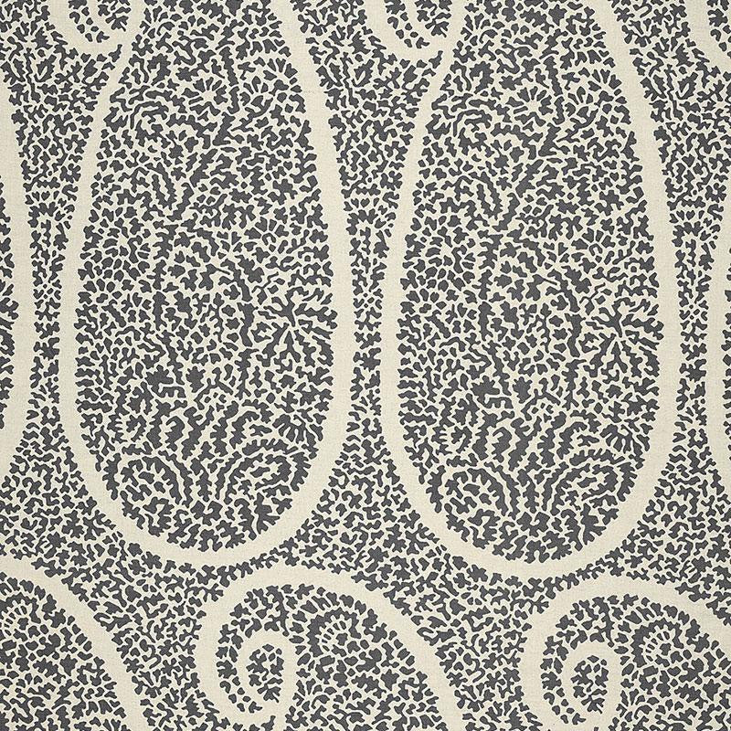 Ambala Paisley Ash 174641 by Schumacher Fabric Au Naturel 6.75" - Fabric Carolina -