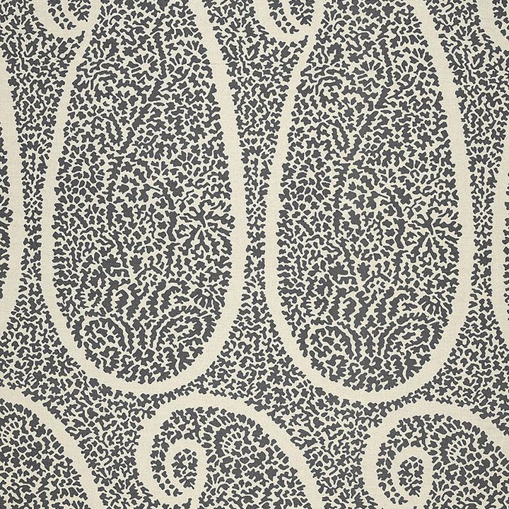 Ambala Paisley Ash 174641 by Schumacher Fabric Au Naturel 6.75" - Fabric Carolina -