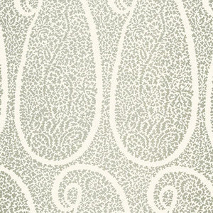 Ambala Paisley Fog 174642 by Schumacher Fabric