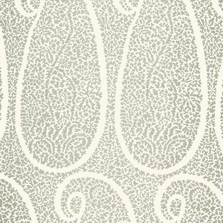 Ambala Paisley Fog 174642 by Schumacher Fabric Au Naturel 6.75" - Fabric Carolina -