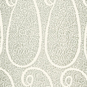 Ambala Paisley Fog 174642 by Schumacher Fabric