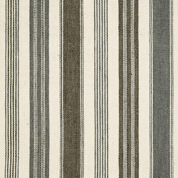 Montauban Stripe Nickel / Greige 65171 by Schumacher Fabric Au Naturel 17.5" - Fabric Carolina -