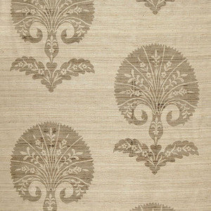 Ottoman Flower Putty 174650 by Schumacher Fabric