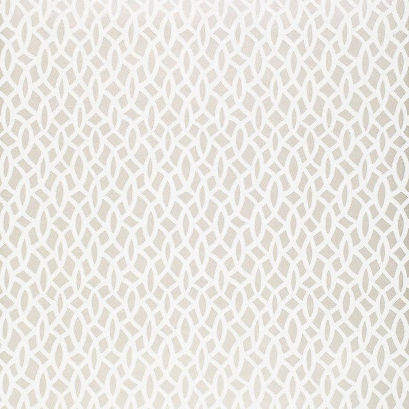 Chain Link Silver 5004751 by Schumacher Wallpaper Textured Elements 6.75" - Fabric Carolina -