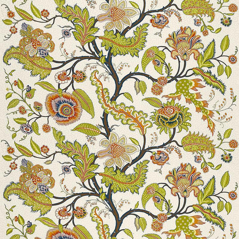 Sinhala Linen Print Bittersweet 174810 by Schumacher Designer Fabric Martyn Lawrence Bullard 52.5" - Swanky Fabrics -