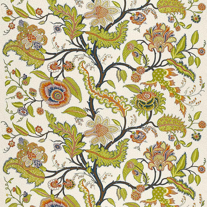 Sinhala Linen Print Bittersweet 174810 by Schumacher Designer Fabric Martyn Lawrence Bullard 52.5" - Swanky Fabrics -
