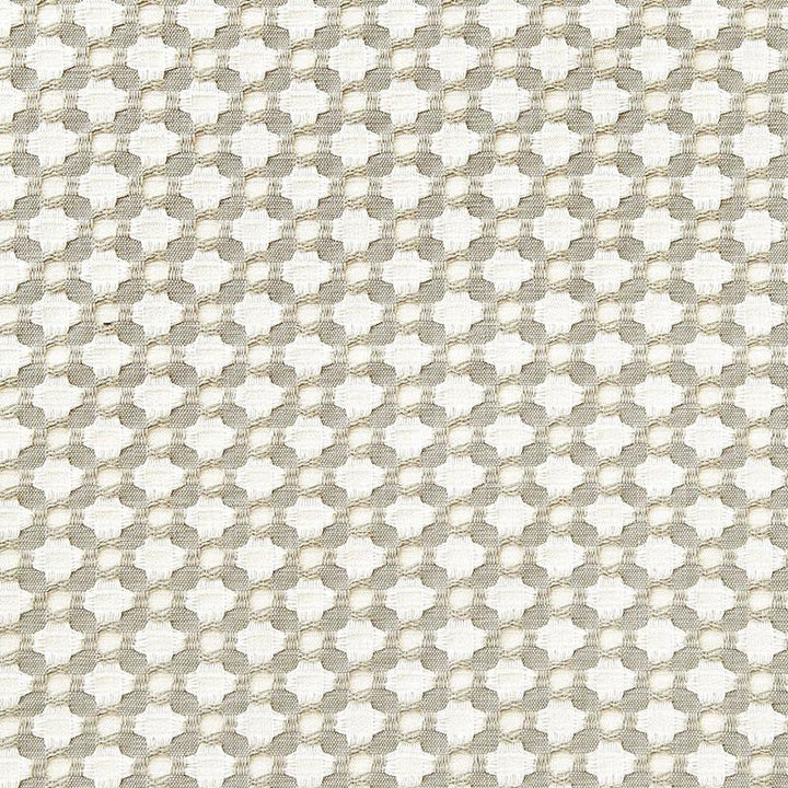 Betwixt Stone/White 65682 by Schumacher Designer Fabric Essentials: Small-Scale Upholstery 1.62" - Swanky Fabrics -