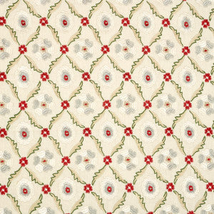 Claremont Embroidery Crimson 65740 by Schumacher Fabric