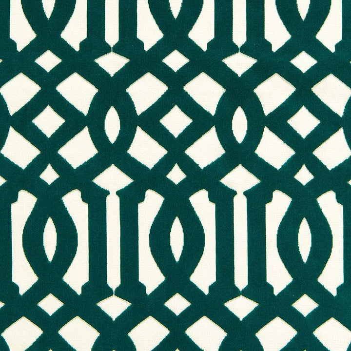 Imperial Trellis Velvet Peacock 65590 by Schumacher Fabric Chroma 5.62" - Fabric Carolina -