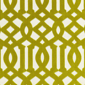 Imperial Trellis Velvet Chartreuse 65591 by Schumacher Fabric