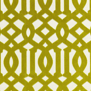 Imperial Trellis Velvet Chartreuse 65591 by Schumacher Fabric