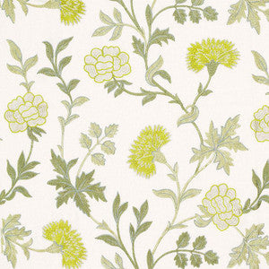 Sheridan Embroidery Chartreuse 65661 by Schumacher Fabric