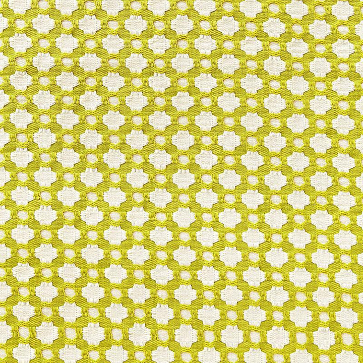 Betwixt Chartreuse / Ivory 65680 by Schumacher Fabric Essentials: Small-Scale Upholstery 1.62" - Fabric Carolina -