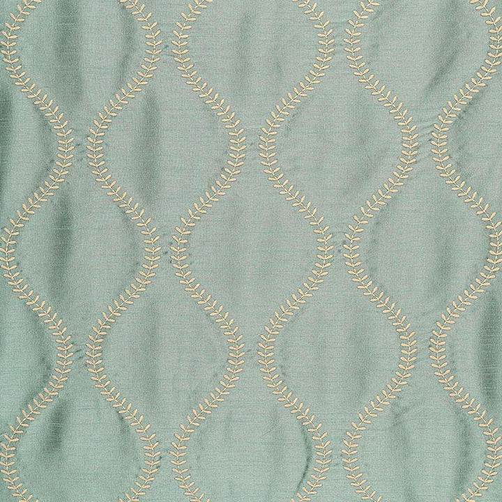 Agadir Embroidery Aqua 65753 by Schumacher Fabric Chroma 3.25" - Fabric Carolina -