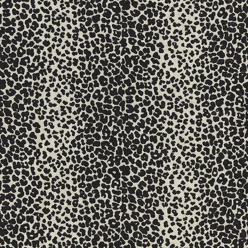 Leopard Linen Print Ebony 174841 by Schumacher Fabric Chroma 9.0" - Fabric Carolina -