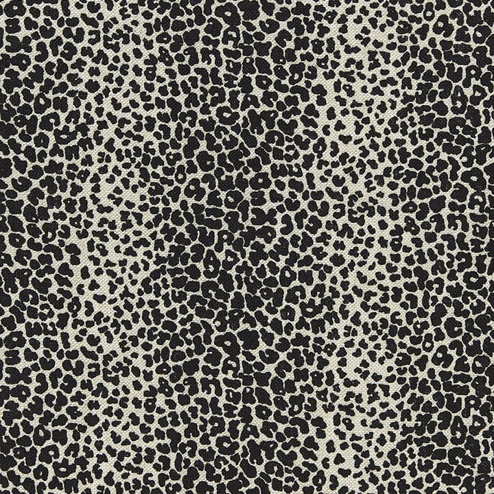 Leopard Linen Print Ebony 174841 by Schumacher Fabric Chroma 9.0" - Fabric Carolina -