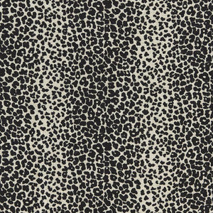 Leopard Linen Print Ebony 174841 by Schumacher Fabric