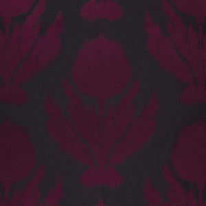 Agra Silk Weave Black Plum 65851 by Schumacher Fabric