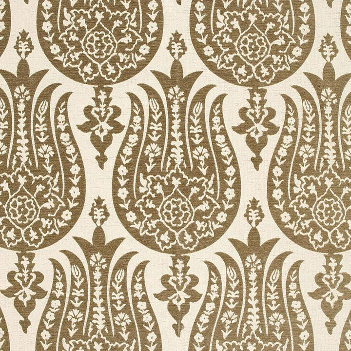 Izmir Chenille Mocha 65860 by Schumacher Fabric Chroma 6.75" - Fabric Carolina -