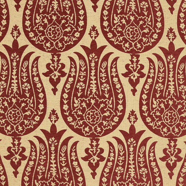 Izmir Chenille Red Earth 65862 by Schumacher Fabric Chroma 6.75" - Fabric Carolina -
