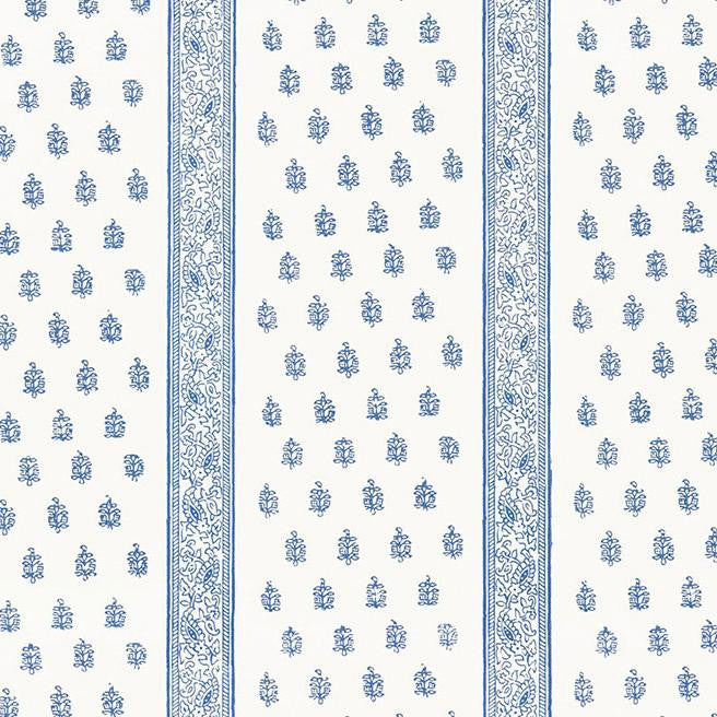 Katsura Stripe Delft 5005201 by Schumacher Wallpaper Jaipur - Fabric Carolina -