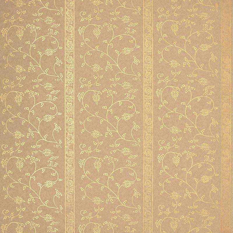 Khanpur Vine Gilt 5005213 by Schumacher Wallpaper Jaipur - Fabric Carolina -