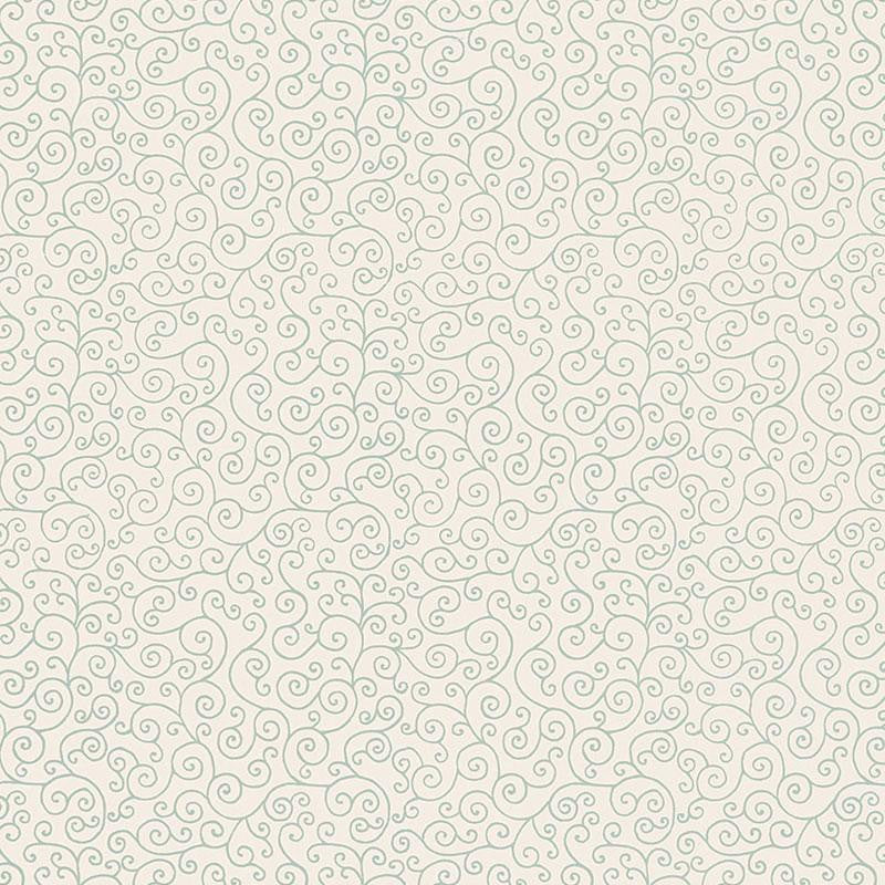 Sangar Scroll Water Blue 5005222 by Schumacher Wallpaper Jaipur - Fabric Carolina -