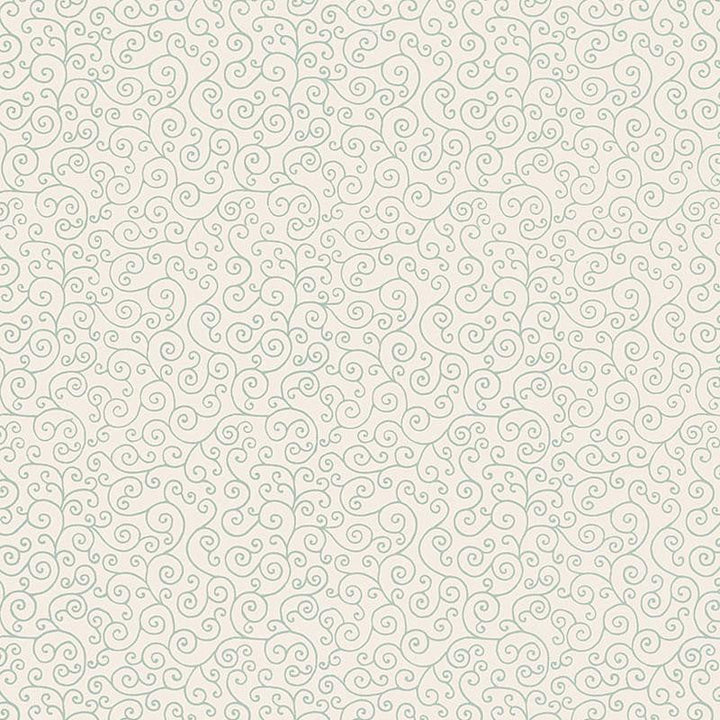 Sangar Scroll Water Blue 5005222 by Schumacher Designer Wallpaper Jaipur - Swanky Fabrics -