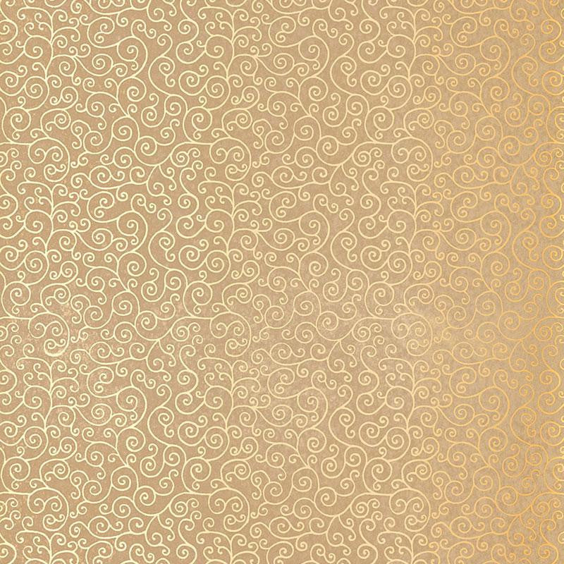 Sangar Scroll Gilt 5005223 by Schumacher Wallpaper Jaipur - Fabric Carolina -