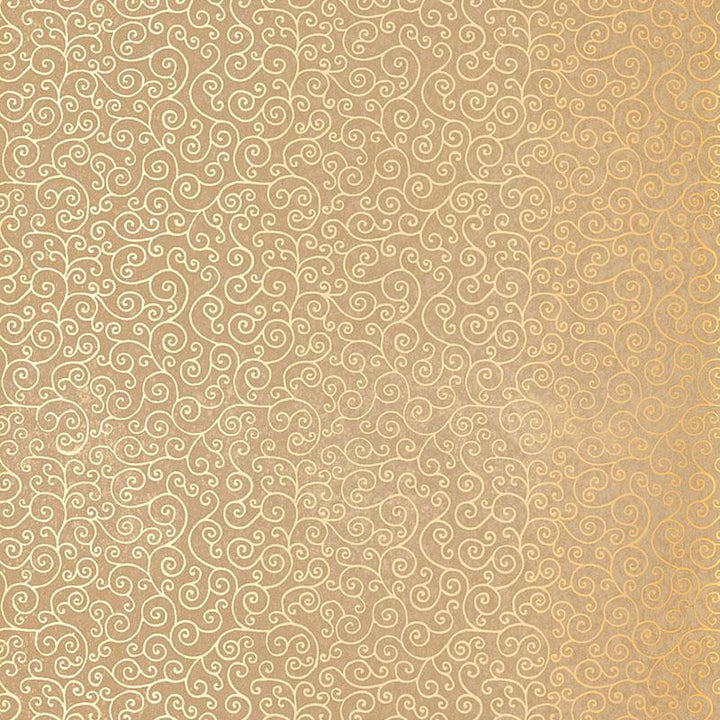Sangar Scroll Gilt 5005223 by Schumacher Wallpaper Jaipur - Fabric Carolina -