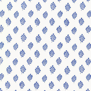 Bakara Leaf Delft 5005231 by Schumacher Wallpaper