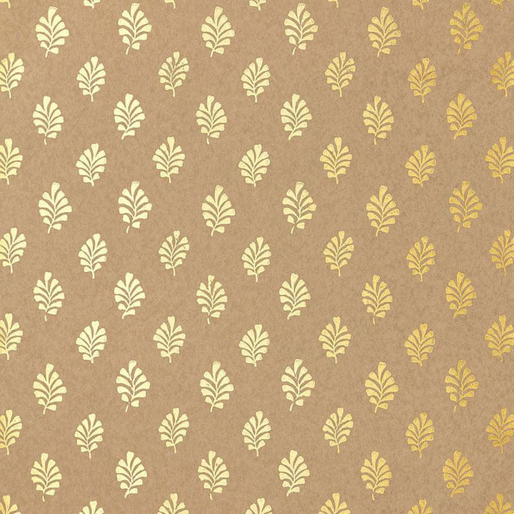 Bakara Leaf Gilt 5005233 by Schumacher Wallpaper Jaipur - Fabric Carolina -