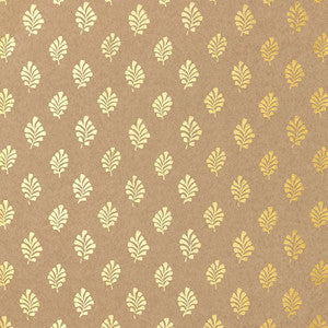 Bakara Leaf Gilt 5005233 by Schumacher Wallpaper