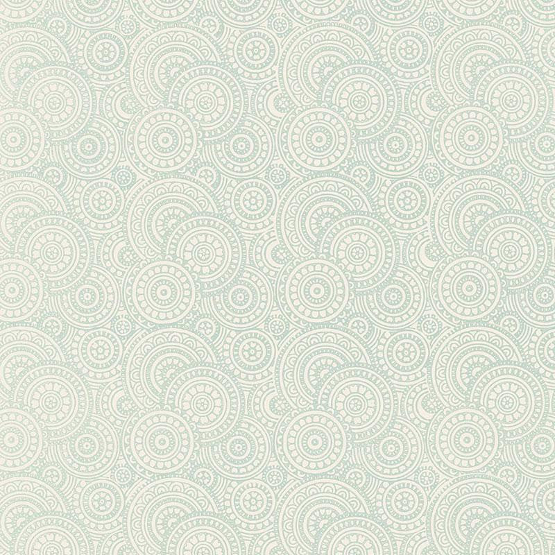 Sadari Water Blue 5005242 by Schumacher Wallpaper Jaipur - Fabric Carolina -