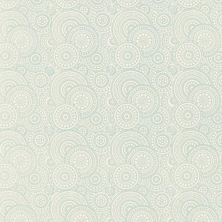 Sadari Water Blue 5005242 by Schumacher Wallpaper Jaipur - Fabric Carolina -