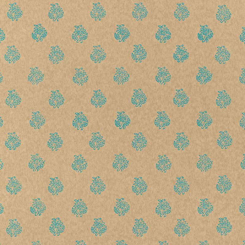 Kaladera Turquoise 5005254 by Schumacher Designer Wallpaper Jaipur - Swanky Fabrics -