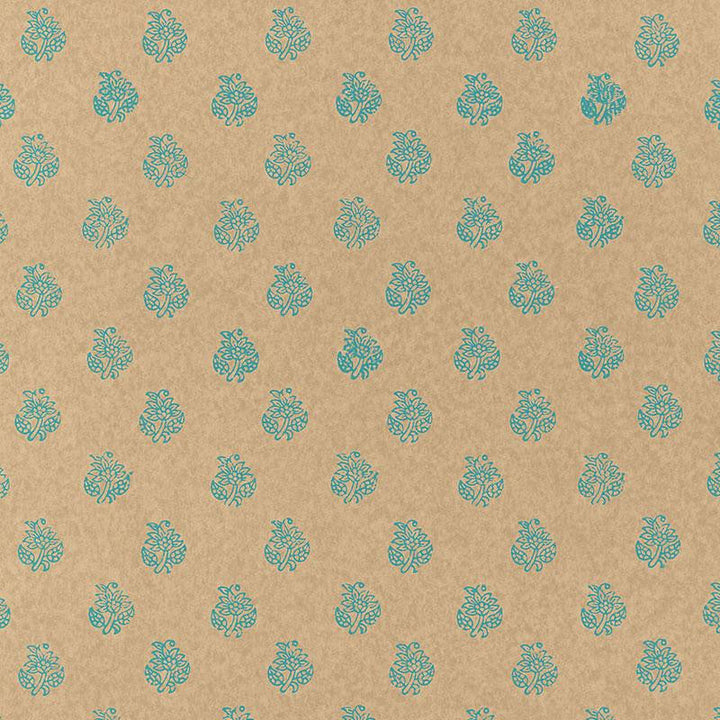 Kaladera Turquoise 5005254 by Schumacher Designer Wallpaper Jaipur - Swanky Fabrics -