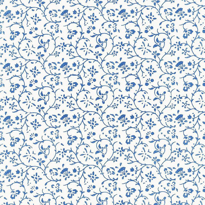 Kyara Vine Delft 5005261 by Schumacher Designer Wallpaper Jaipur - Swanky Fabrics -