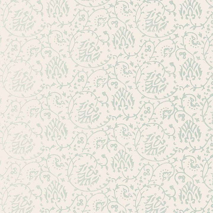 Sarana Vine Water Blue 5005272 by Schumacher Wallpaper Jaipur - Fabric Carolina -