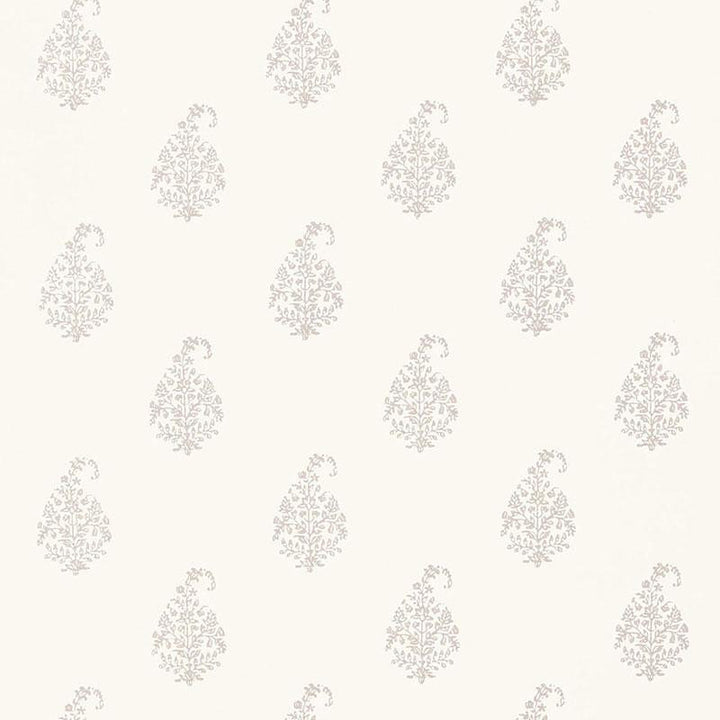 Kerala Paisley Oyster 5005280 by Schumacher Wallpaper Simply Charming - Fabric Carolina -