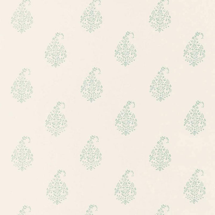 Kerala Paisley Water Blue 5005282 by Schumacher Wallpaper Simply Charming - Fabric Carolina -