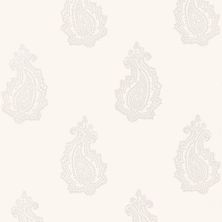 Madras Paisley Oyster 5005300 by Schumacher Wallpaper Jaipur - Fabric Carolina -