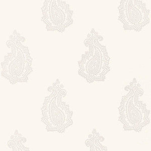 Madras Paisley Oyster 5005300 by Schumacher Wallpaper