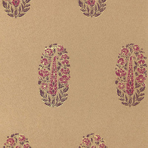 Askandra Flower Aubergine & Cerise 5005313 by Schumacher Wallpaper